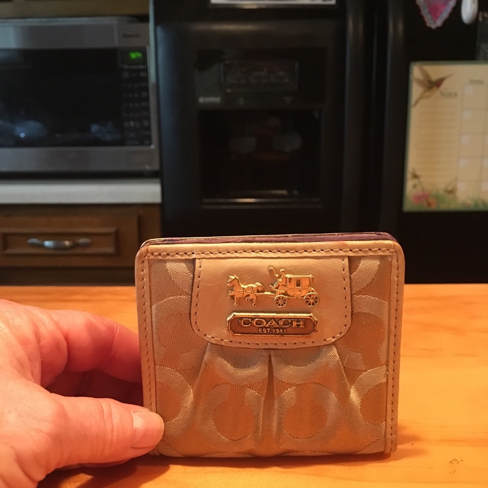 SOLD. Coach Signature C Sateen Wallet